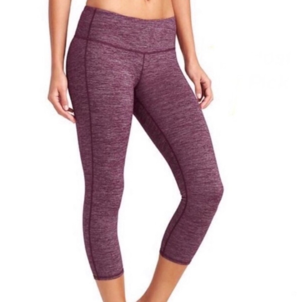 Athleta Women's Maroon Chaturanga Capri Stretch Legging Size XS